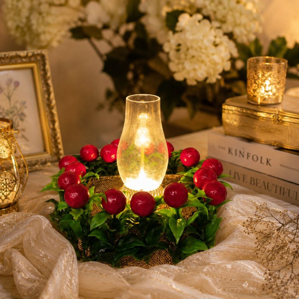 cherry glow centerpiece lamp décor